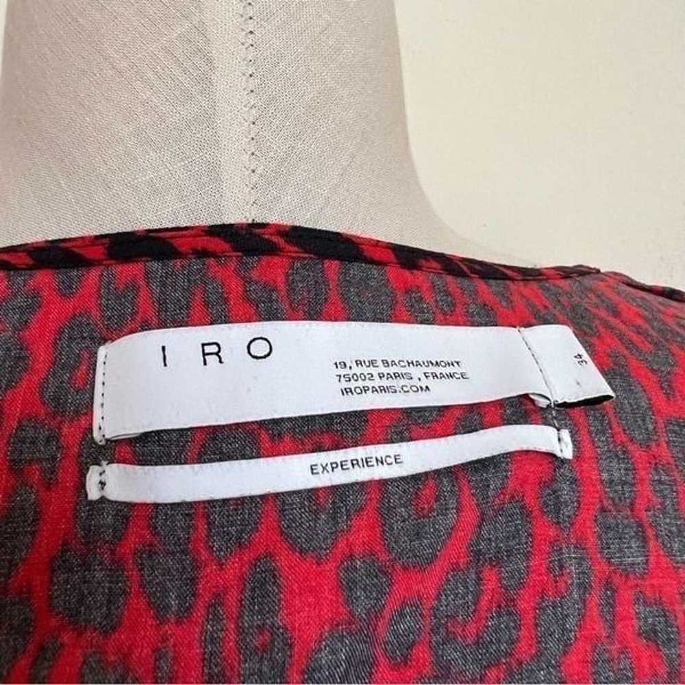 IRO Boina Animal Print Wrap Dress in Red and Blac… - image 4