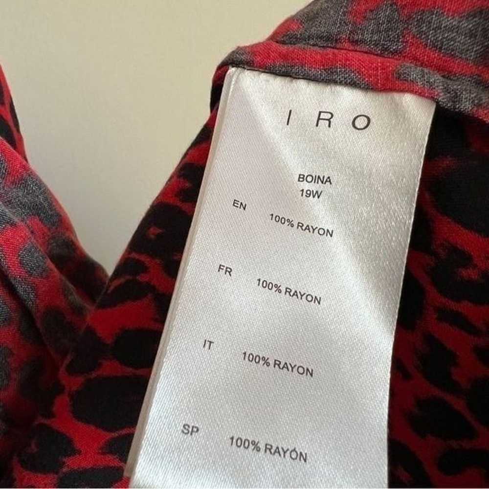 IRO Boina Animal Print Wrap Dress in Red and Blac… - image 6