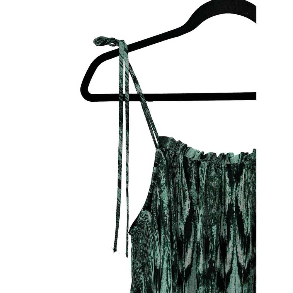 Vince Camuto dress Rainforest texture Pleated mid… - image 3