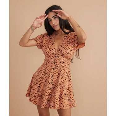 Marine Layer Camila Mini Dress in Abstract Cheeta… - image 1