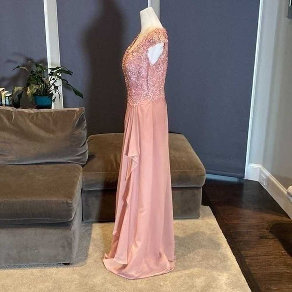 Women’s Pink Full Length Chiffon Dress Bridesmaid… - image 3