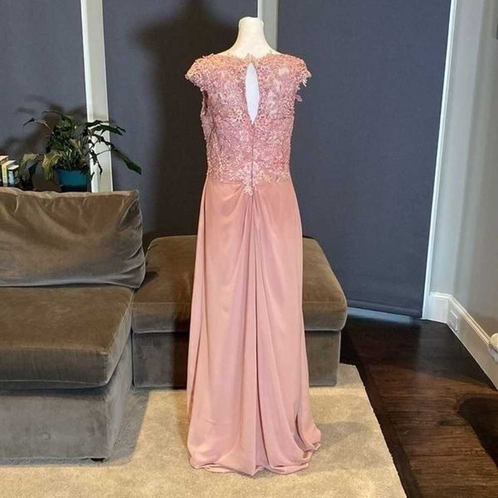 Women’s Pink Full Length Chiffon Dress Bridesmaid… - image 4