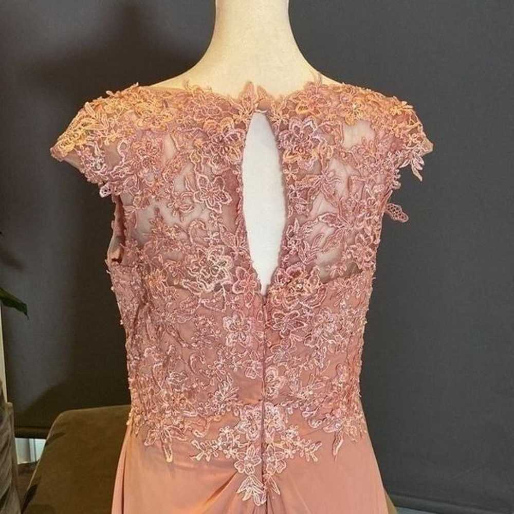 Women’s Pink Full Length Chiffon Dress Bridesmaid… - image 5