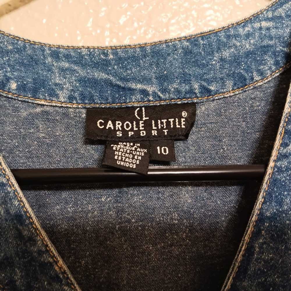 Carole Little Sport Vintage Denim Flannel Button … - image 5
