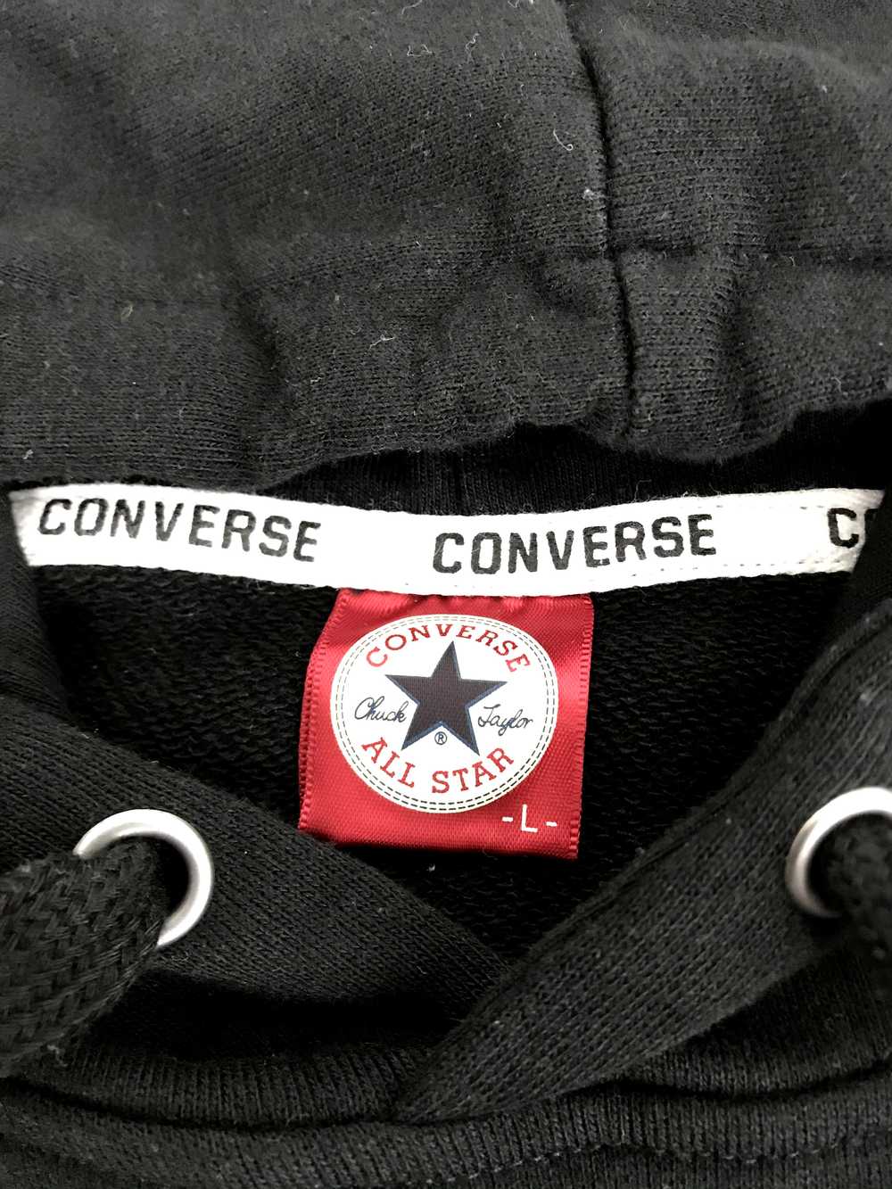 Converse Spell Out Logo Hoodie Sweatshirt Pull Ov… - image 4