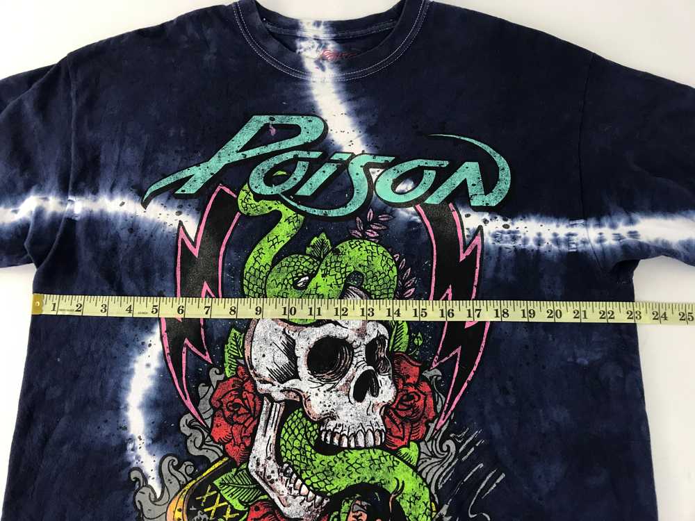 Band Tees - Poison Glam Metal Band Skull Snake Ro… - image 6