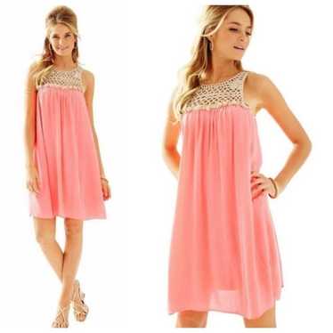 Lilly Pulitzer Rachelle Dress in Pink Sun Ray Lar… - image 1