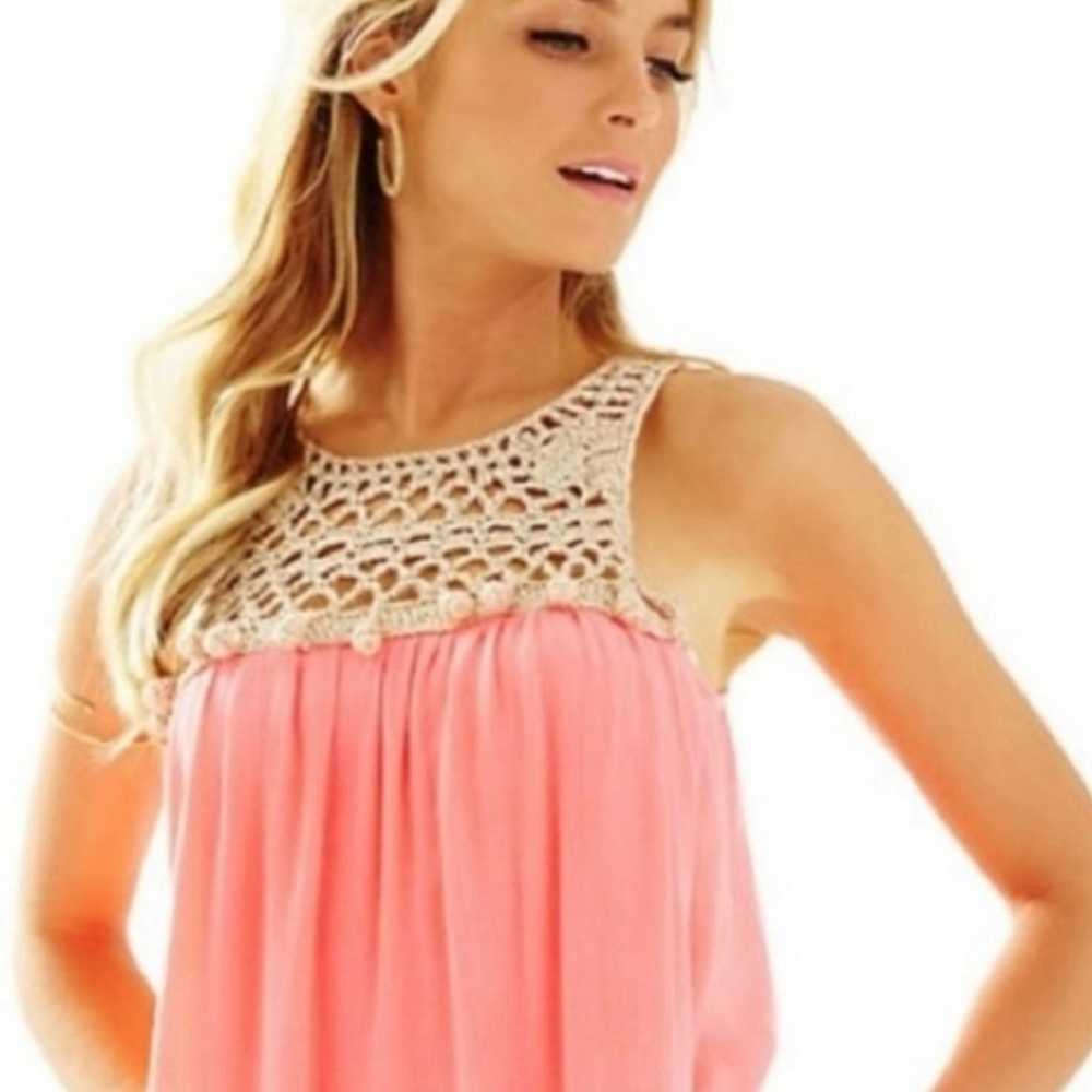 Lilly Pulitzer Rachelle Dress in Pink Sun Ray Lar… - image 2
