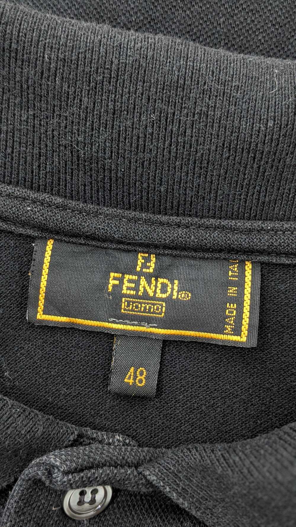 Vintage Fendi Uomo Polo casual black shirt - image 4