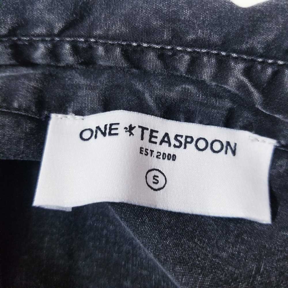 One Teaspoon Stand By Black Chambray Pintuck Shir… - image 2