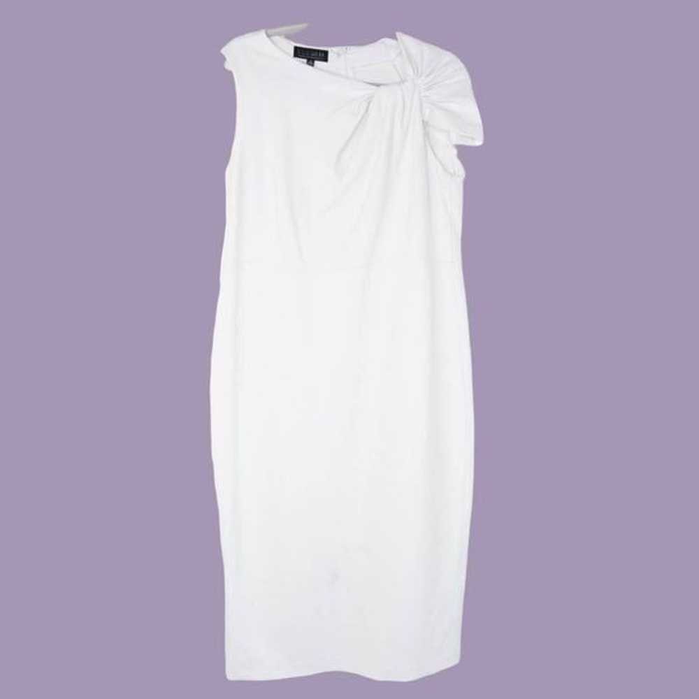 NEW Eloquii white Twisted Shoulder Sheath Dress, … - image 1