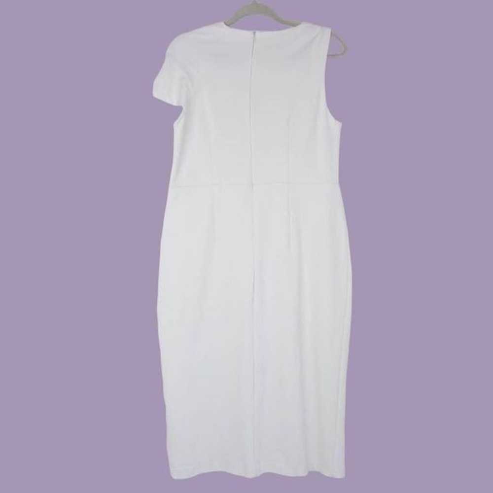 NEW Eloquii white Twisted Shoulder Sheath Dress, … - image 6