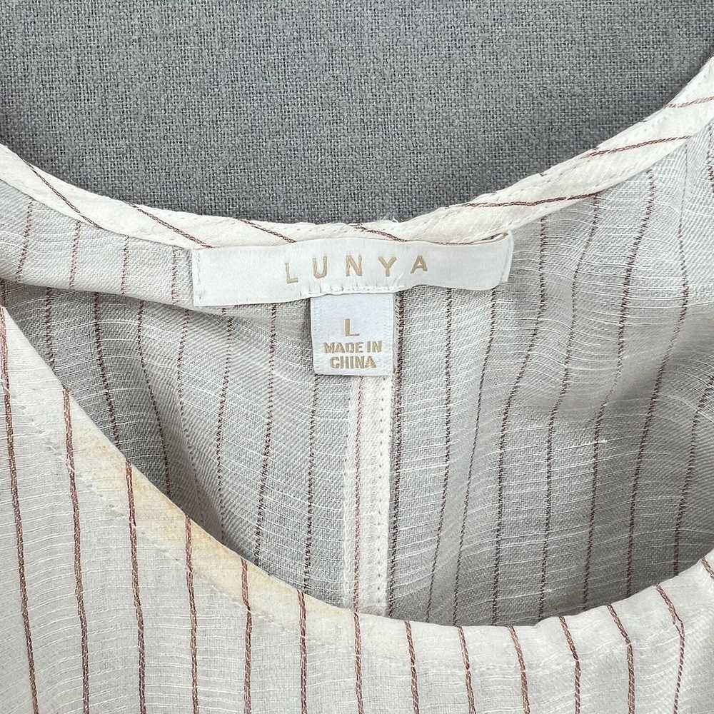 LUNYA Resort Linen Silk Jumpsuit Womens Large Whi… - image 7