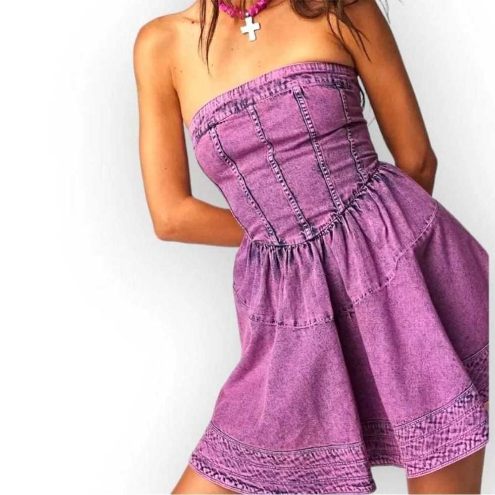 Free People NWOT Candace Corset Mini Dress Denim … - image 4