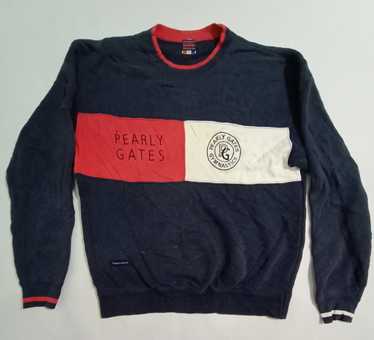 [PEARLY GATES] Color Block Logo Zip-Up Jumper★人気★ Color-Block Quarter-Zip Sweater New | Ahaselected