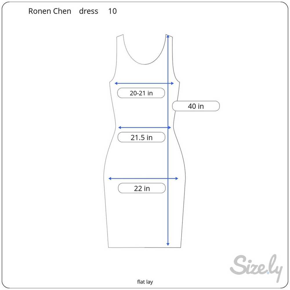 Ronen Chen Textured Sleeveless Sheath Dress Linen… - image 7