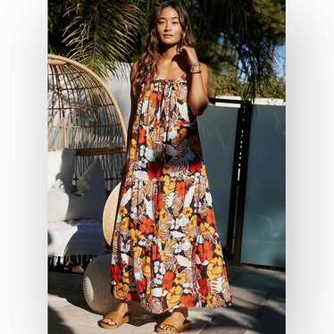 Anthropologie Denyse Tiered Cover-Up Maxi Dress F… - image 1