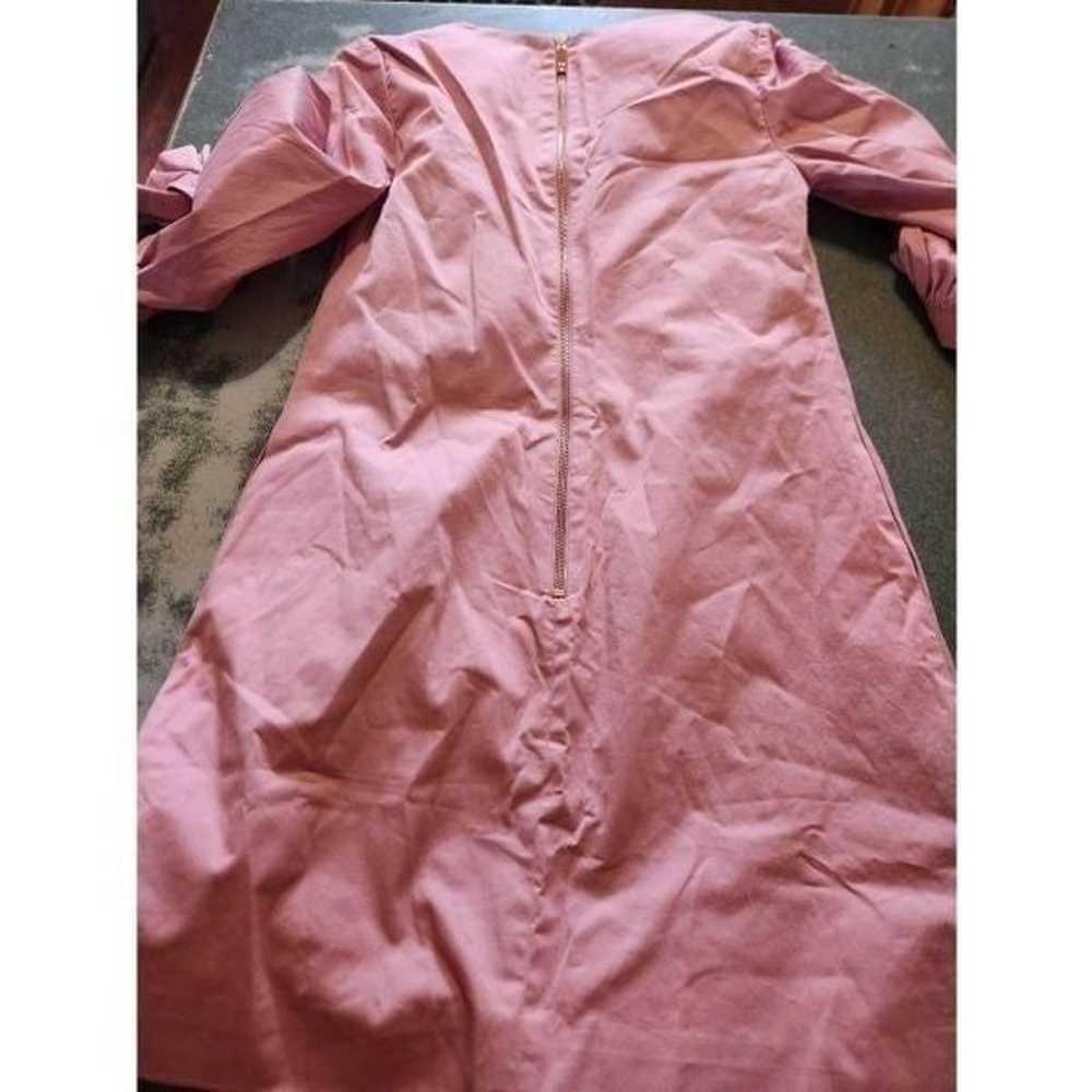 TED BAKER WOMEN TUNIC V-NECK DRESS DUSTY PINK BOW… - image 3