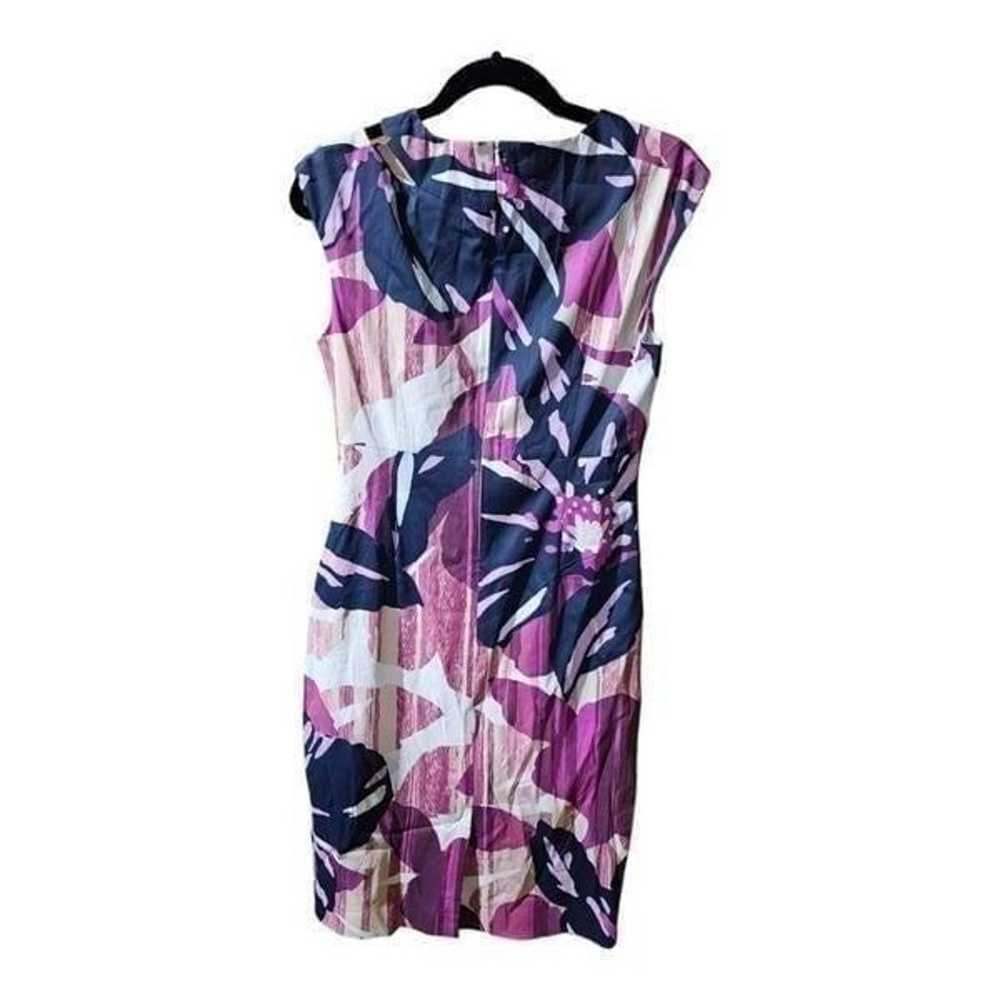 KAREN MILLEN Purple Floral Sheath Dress - Size 10 - image 2