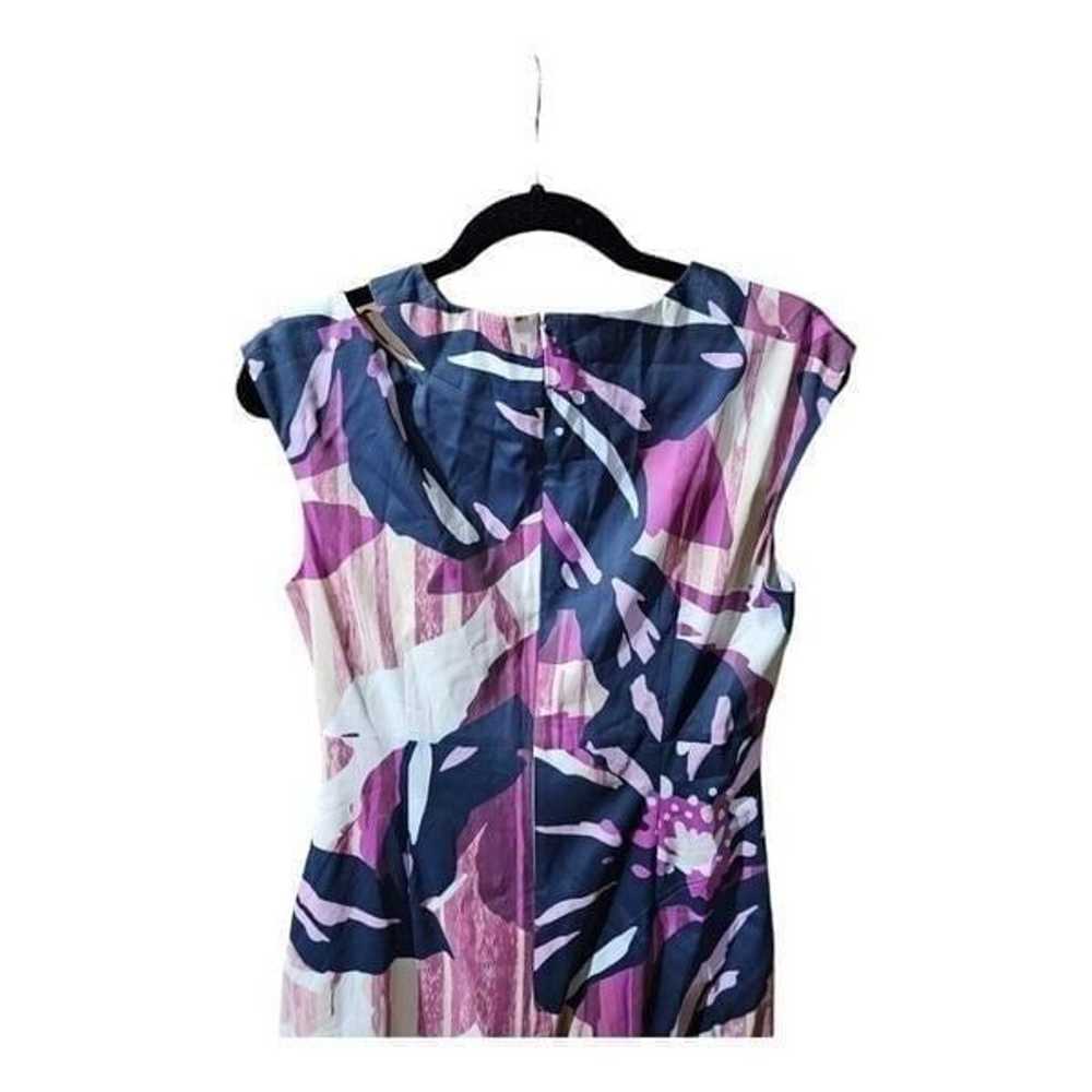 KAREN MILLEN Purple Floral Sheath Dress - Size 10 - image 3