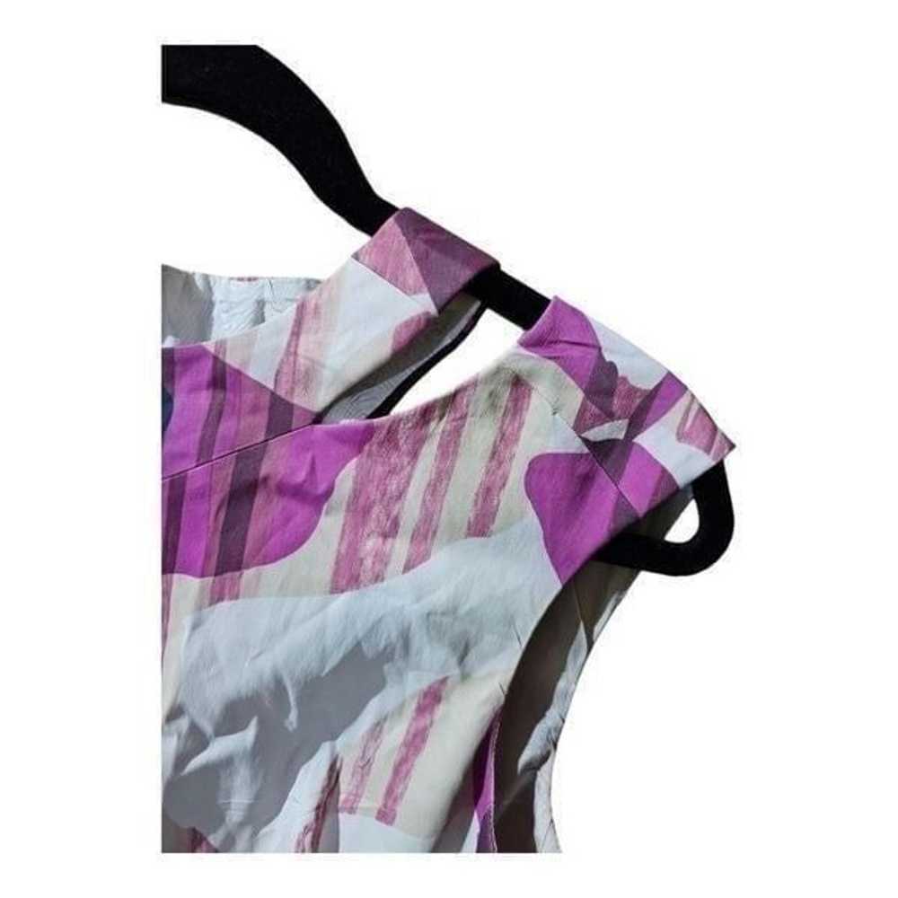 KAREN MILLEN Purple Floral Sheath Dress - Size 10 - image 4