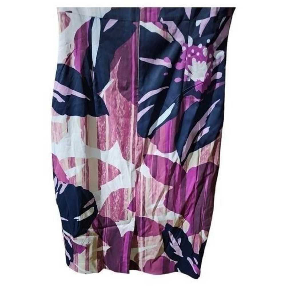 KAREN MILLEN Purple Floral Sheath Dress - Size 10 - image 5