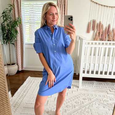 J. McLaughlin Arissa Shirt Dress in French Blue S