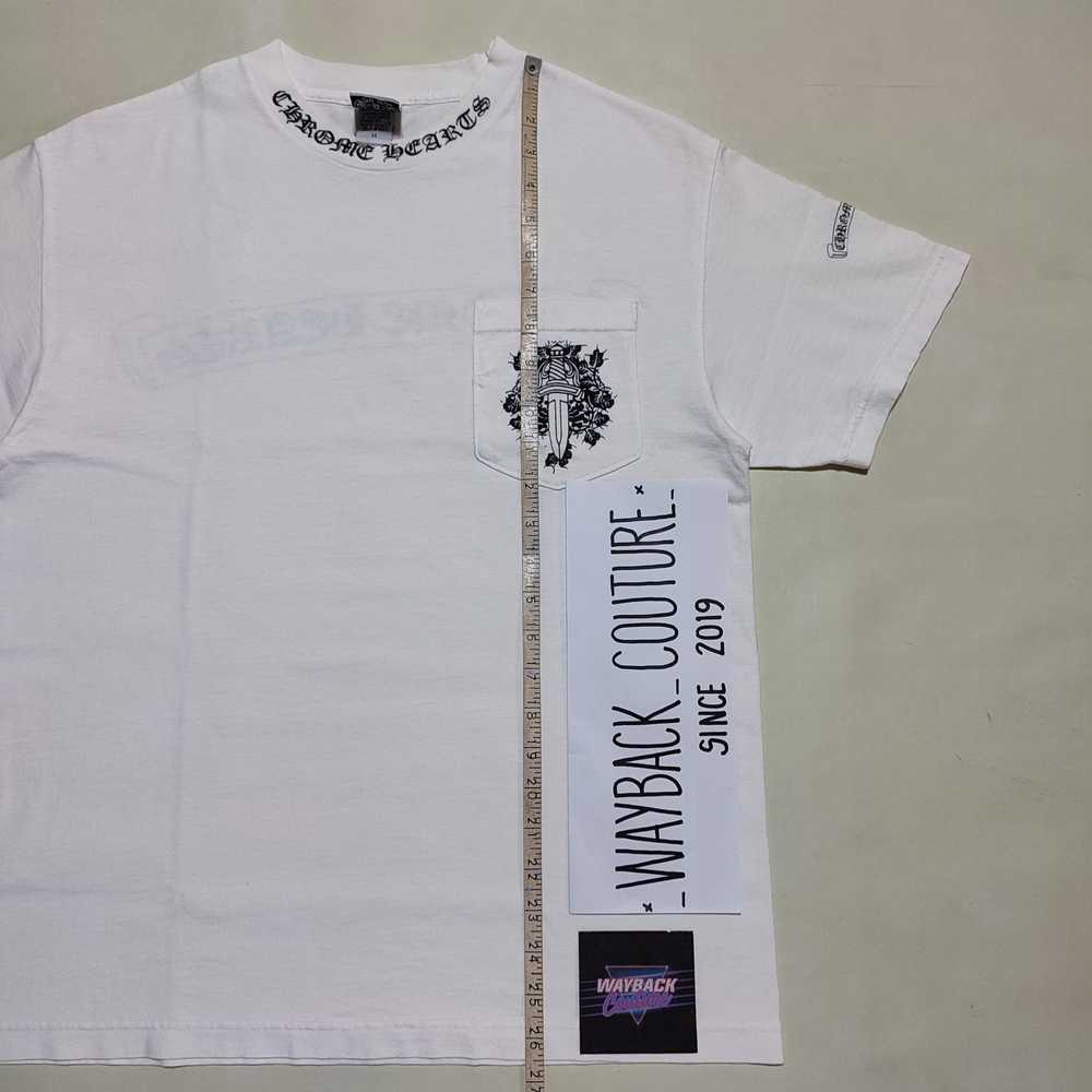 Chrome Hearts neck logo pocket tee dagger - image 6