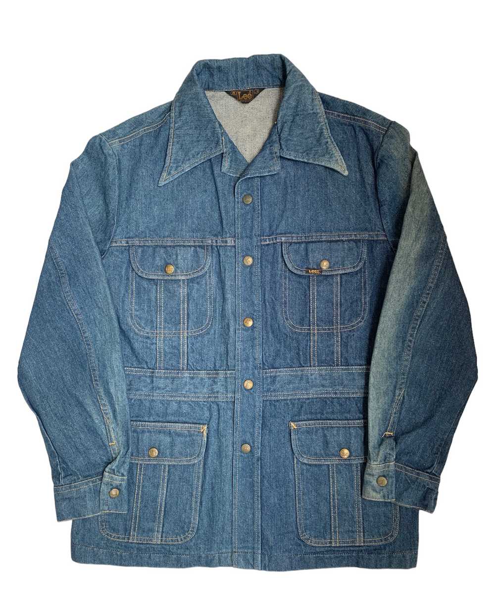 Vintage 70//80s Lee Safari Denim Jacket Made in U… - image 1