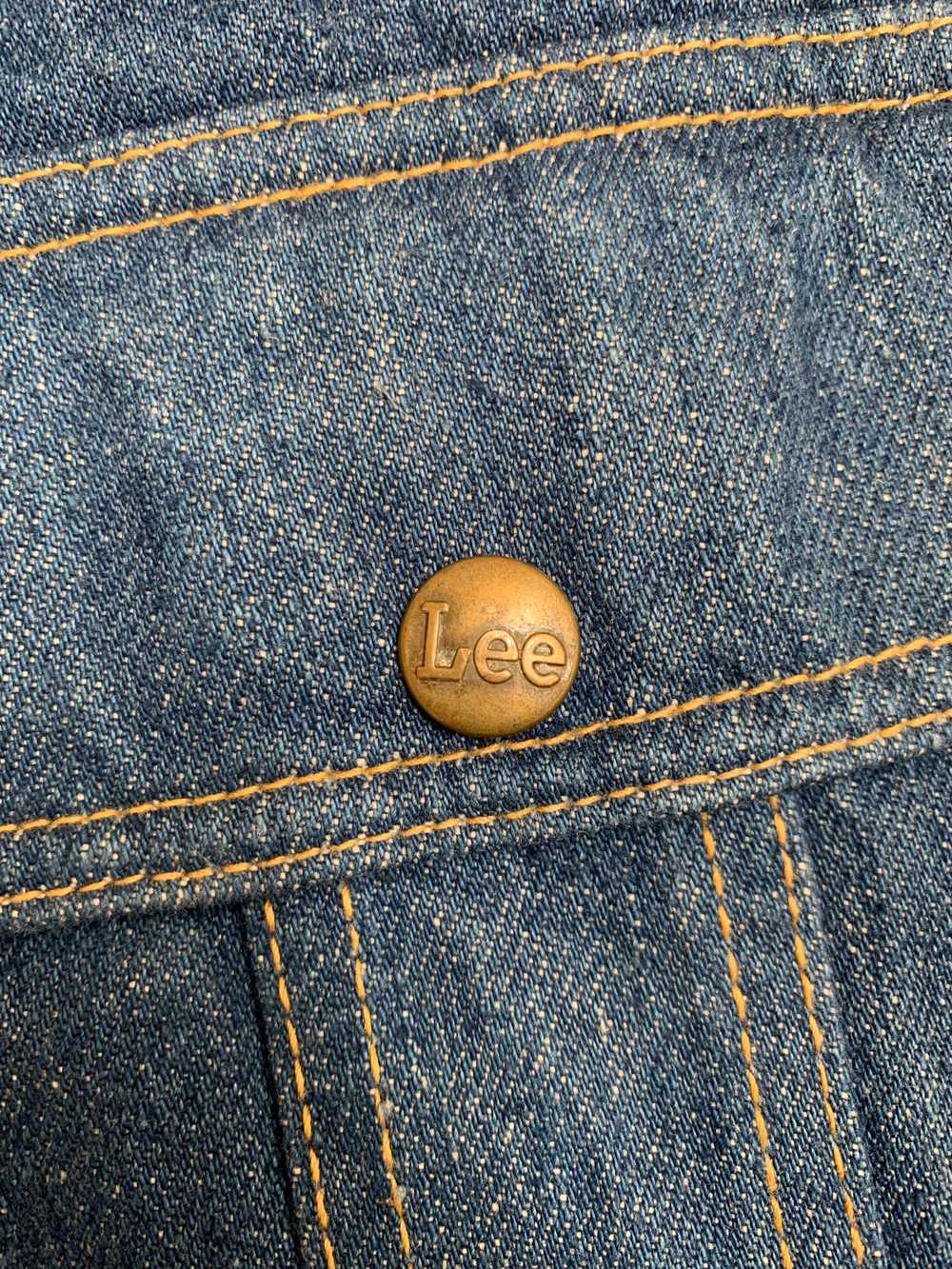 Vintage 70//80s Lee Safari Denim Jacket Made in U… - image 3