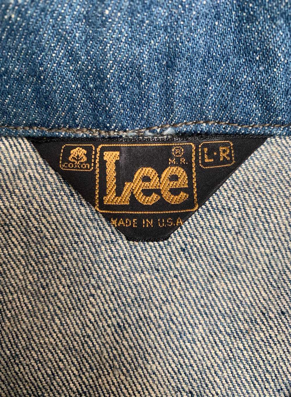 Vintage 70//80s Lee Safari Denim Jacket Made in U… - image 6