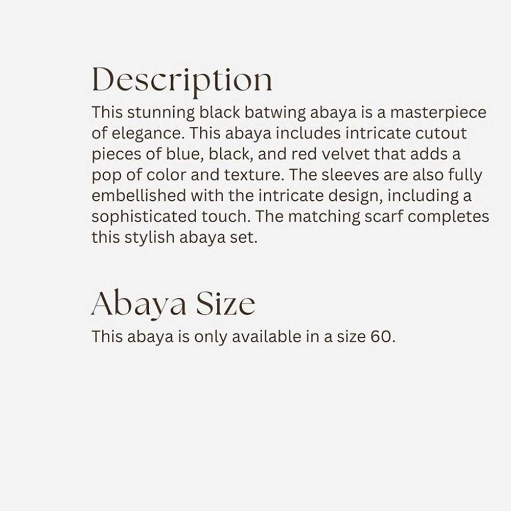 Latest Design Abaya Black Batwing Abaya Dress Blu… - image 5
