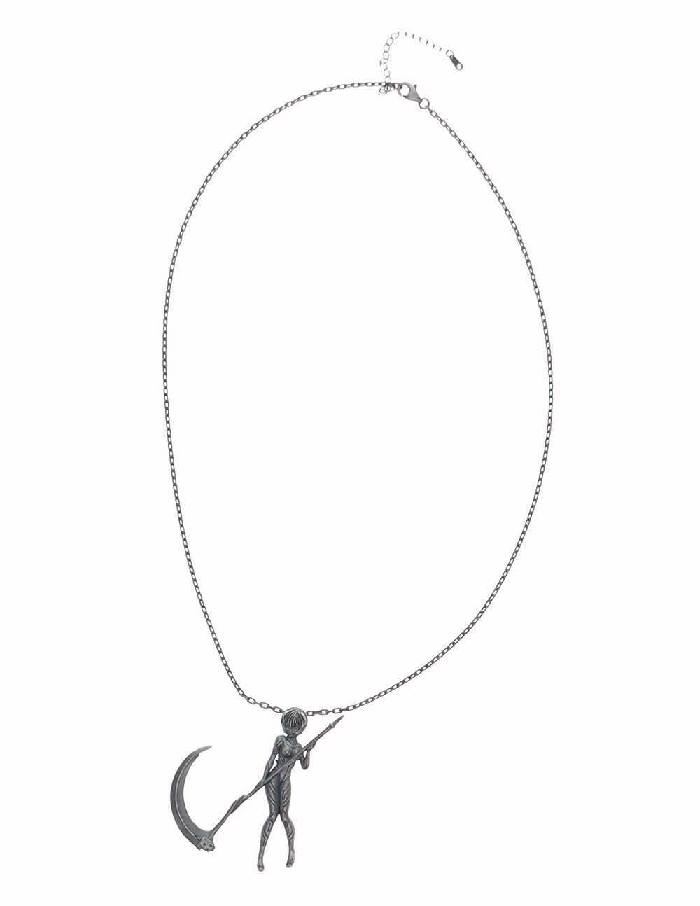 Rough Simmons Evangelion Silver Scythe Necklace - image 3