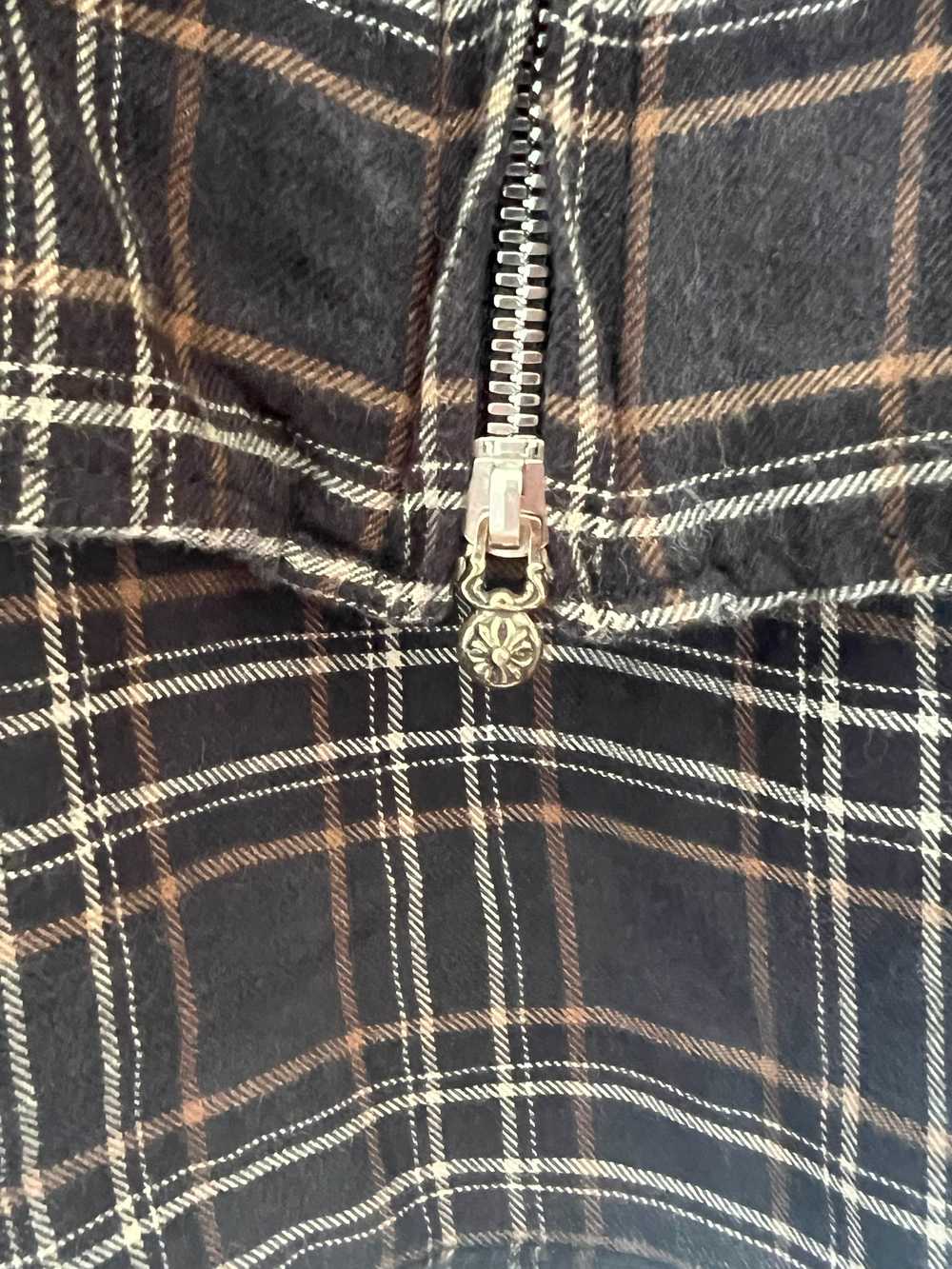 Chrome Hearts Short Sleeved Plaid Zip Up Shirt - image 2