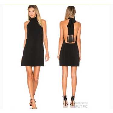 Cinq a Sept Faye black mini halter dress size Med… - image 1