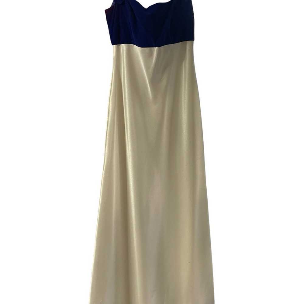 VTG y2k /90s Velvet and Satin Prom Dress size 8-9 - image 4