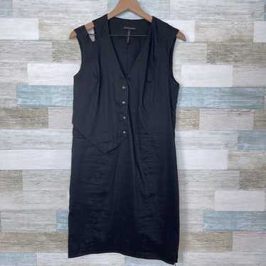 Sarah Pacini Linen Blend Asymmetric Vest Dress Bl… - image 1