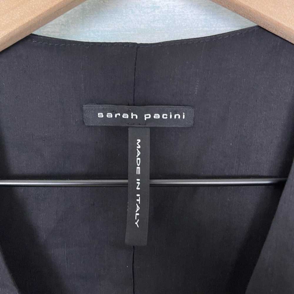 Sarah Pacini Linen Blend Asymmetric Vest Dress Bl… - image 6