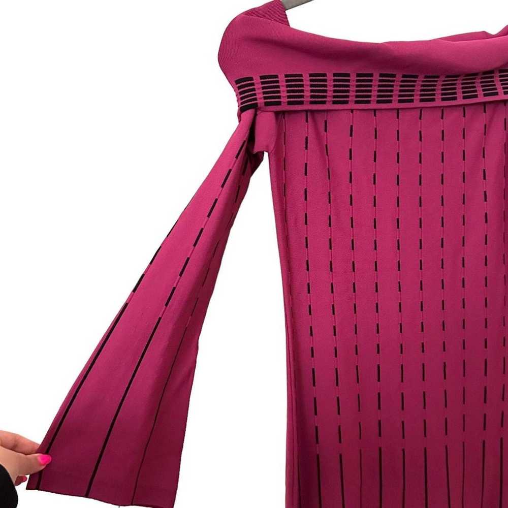 PRABAL GURUNG Striped Off Shoulder Retro Dress Sz… - image 4