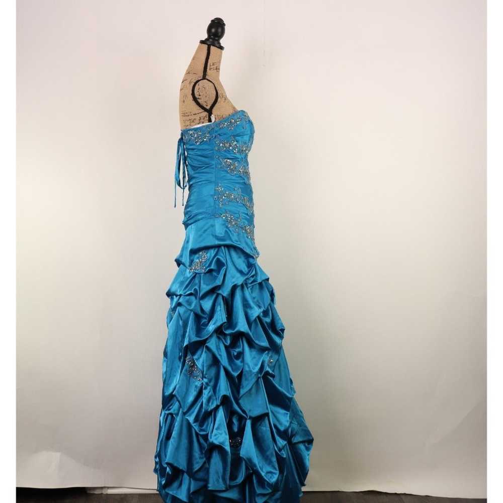 My Fashion Formal Ball Gown Blue Beaded Sequin Ha… - image 4
