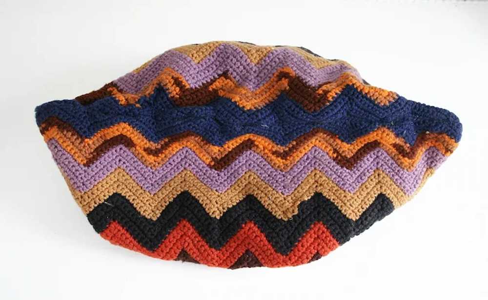 Vintage Handmade Crochet/Knit Handbag, 1940's - image 3