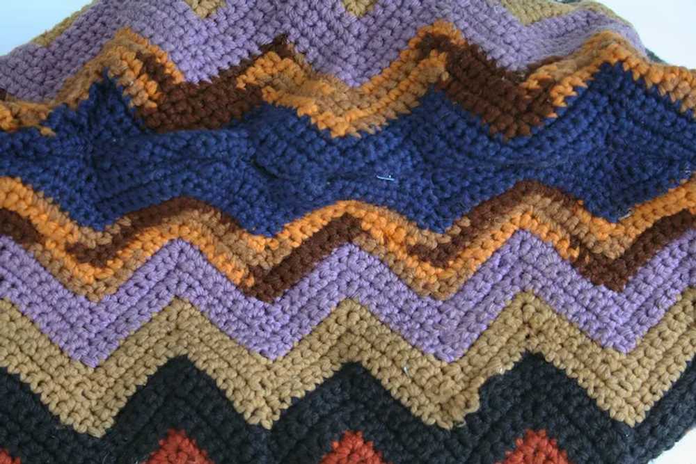 Vintage Handmade Crochet/Knit Handbag, 1940's - image 5