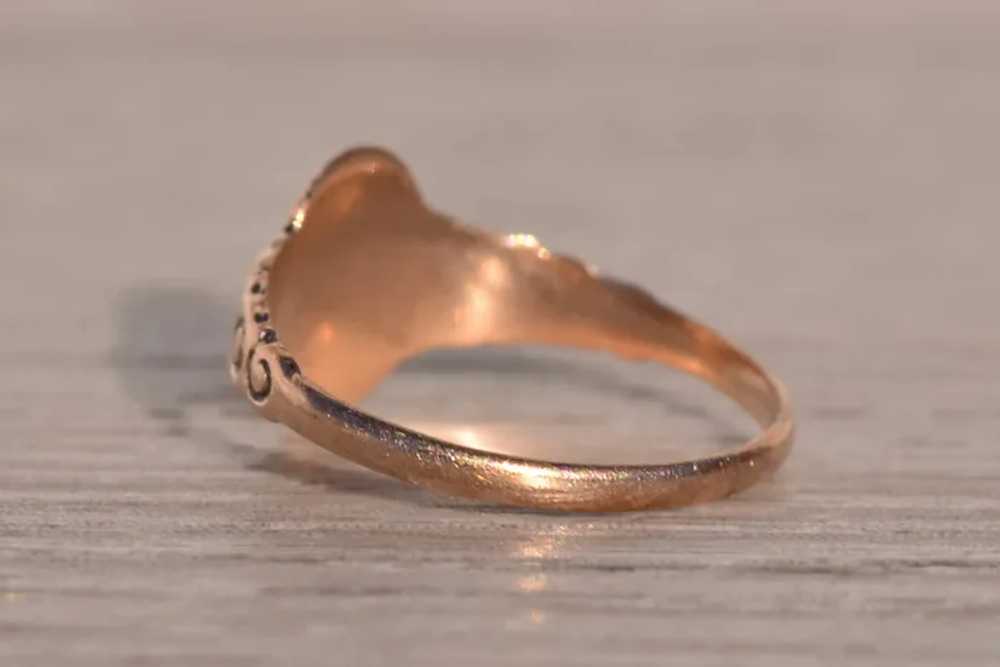 Antique Georgian Signed Ring in Rose Gold - image 3