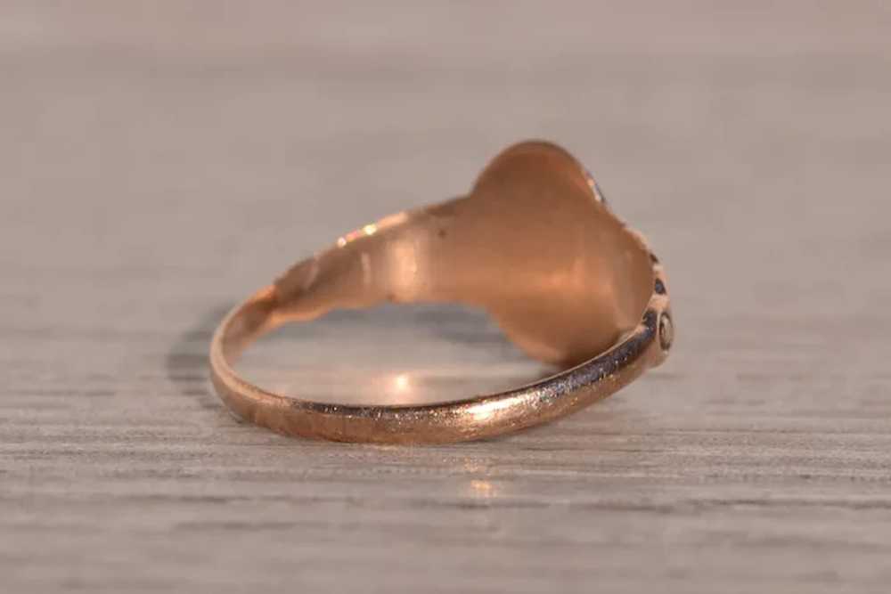 Antique Georgian Signed Ring in Rose Gold - image 4