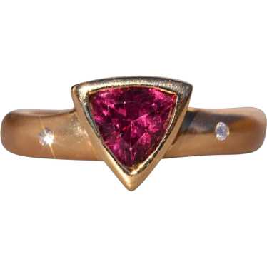 Modern Tourmaline and Natural Diamond Ring in Yell