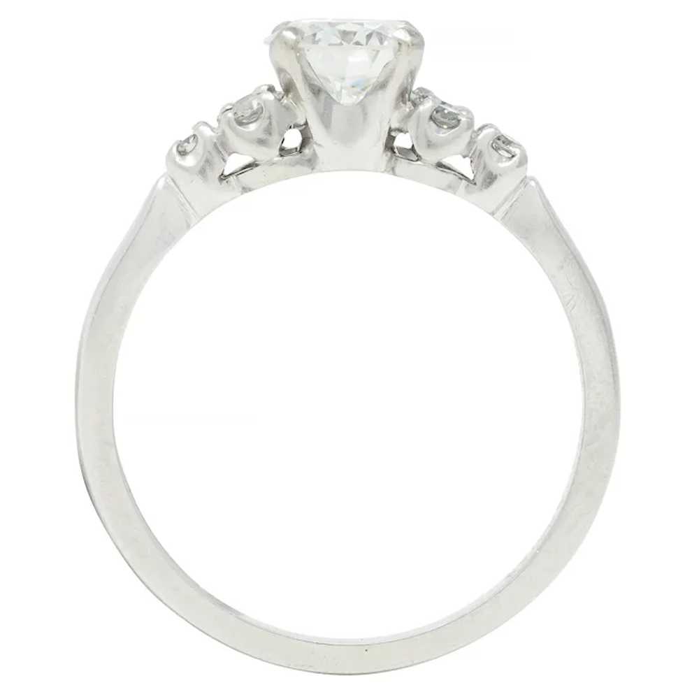 Mid-Century .95 CTW Diamond 18 Karat White Gold F… - image 11