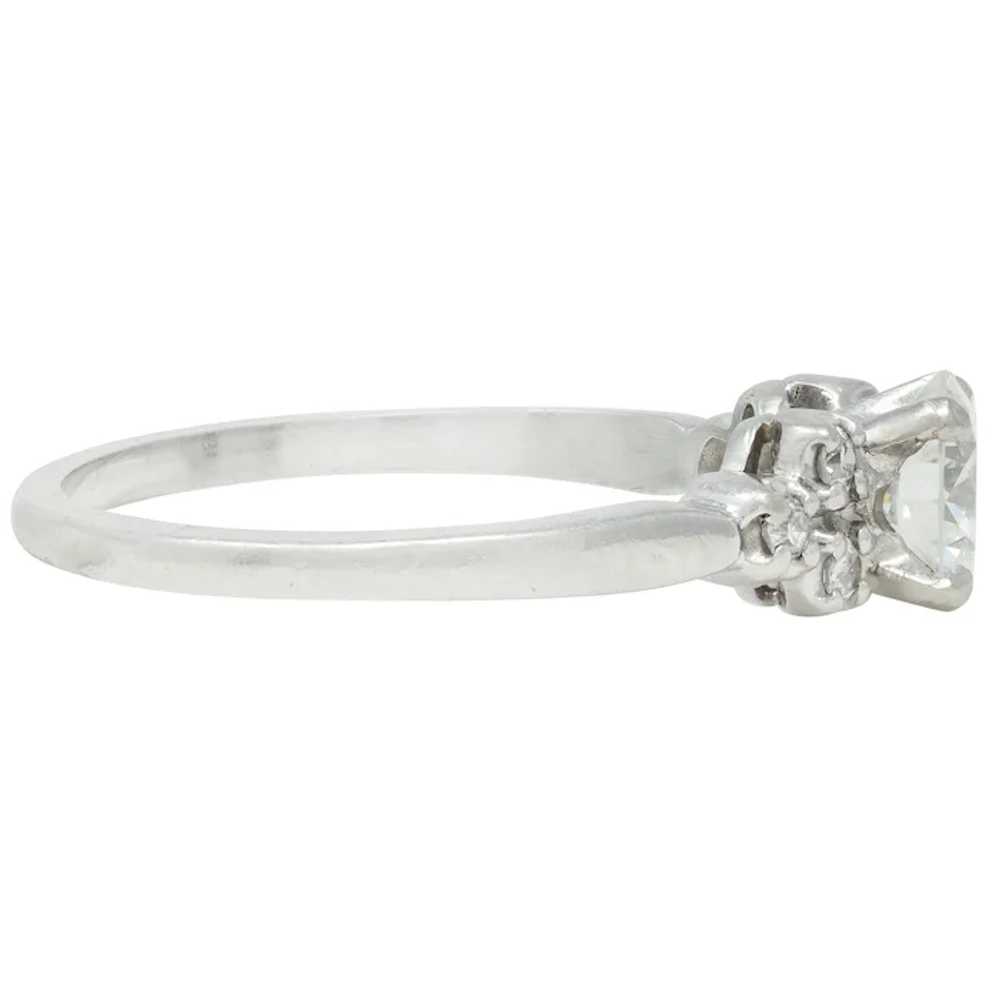 Mid-Century .95 CTW Diamond 18 Karat White Gold F… - image 8