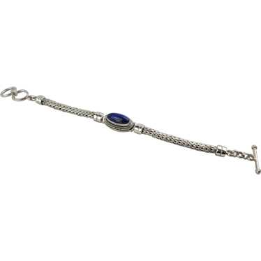 Bali Sterling Silver Lapis Lazuli Bracelet