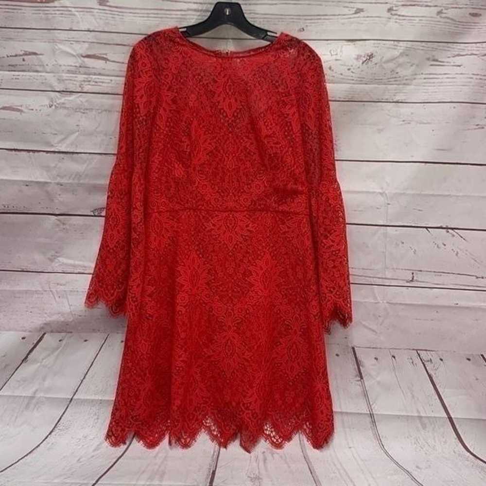 BCBGmaxAzria Daniella Red Lace Mini Dress Women’s… - image 1