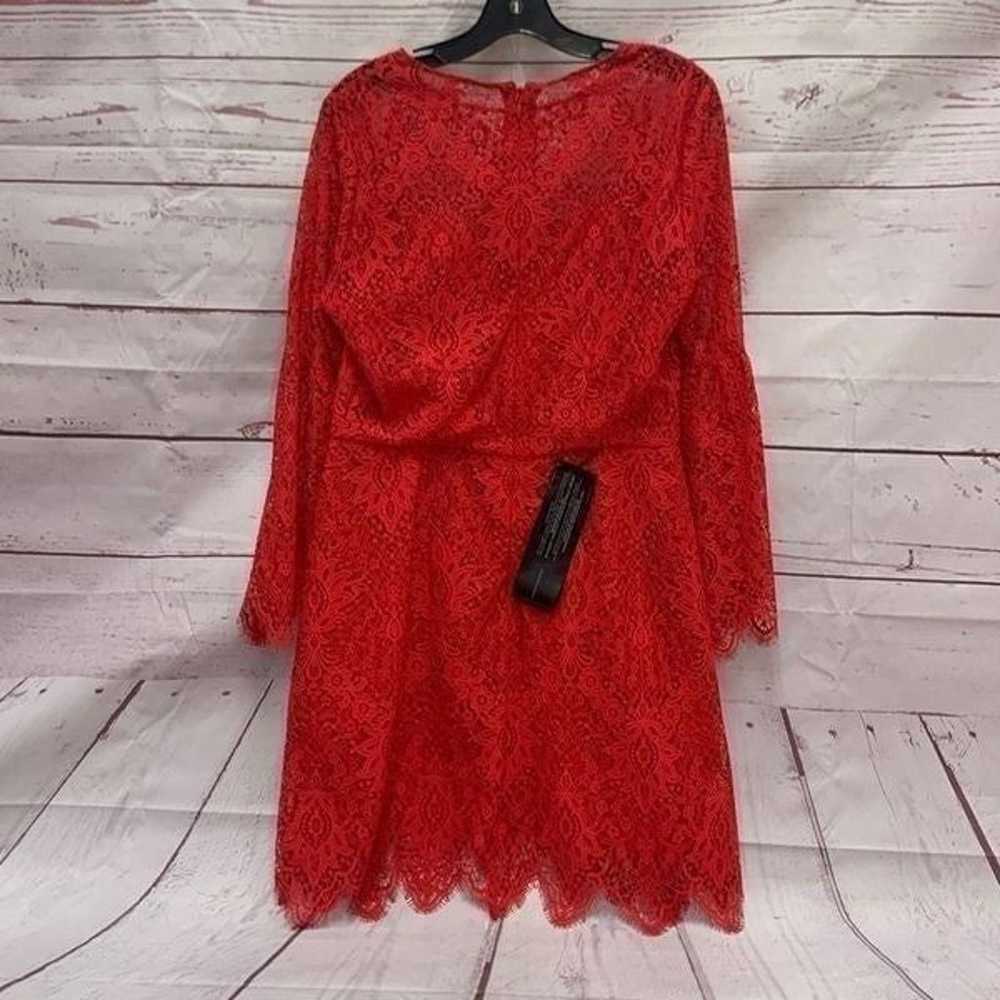 BCBGmaxAzria Daniella Red Lace Mini Dress Women’s… - image 2